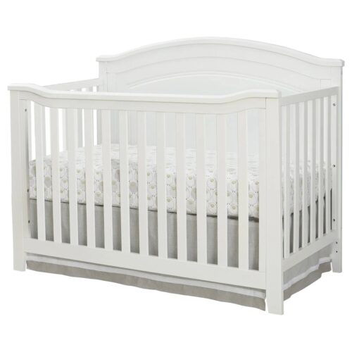 SF Home Solid Wood Convertible Crib in White – Toddler Bed Sold Separately