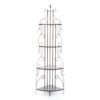 Ornate 4-Tier Metal Corner Bakers Rack Kitchen Dining Shelf