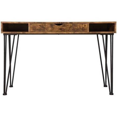 Farmhouse Rustic Home Office 1 Drawer Writing Desk