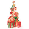 15 Stacked Lighted Christmas Gift Box Tower with 450 Warm White Lights