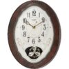 Wood Frame Pendulum Wall Clock – Plays Melodies on the Hour