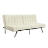 Splitback Multi-Position Futon Sofa Sleeper in Vanilla