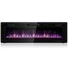 60 Inch Ultra Thin Electric Fireplace with 2 Heat Settings