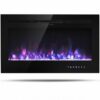 36 Inch Electric Fireplace Insert Wall Mounted with Timer