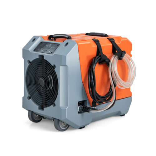 180 Pints/Day Commercial Dehumidifier with Pump and Drain Hose-Orange