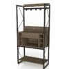 Farmhouse Oak Iron Baker’s Wine Storage Rack