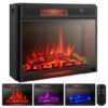 28 Inch Electric Freestanding and Recessed Fireplace with Remote