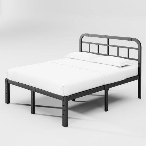 Full Size Heavy Duty Platform Bed Frame w/ Headboard