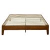 Full size Low Profile Platform Bed Frame in Cherry Wood Finish