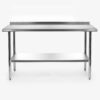 Stainless Steel 60 x 24 inch Heavy Duty NSF Certified  Work Bench Prep Table with Backsplash