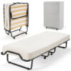 Rollaway Folding Bed with Memory Foam Mattress and Dust-Proof Bag Made in Italy