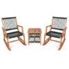 3 Pieces Acacia Wood Rocking Bistro Set