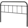 King size Vintage Dark Brown Metal Headboard with Rounded Corners