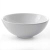 White Ceramic Round Bowl Style Vessel Bathroom Sink with 1.75-inch Drain Opening