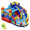 Inflatable Bounce Castle with Slide Climbing Wall and 450W Blower