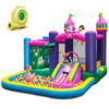 6-in-1 Kids Inflatable Unicorn-themed Bounce House with 735W Blower