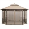 10’x 12′ Octagonal Patio Gazebo-Brown