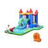 Inflatable Bounce House Castle Water Slide with Climbing Wall and 550W Blower