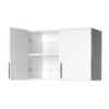 White Wall Cabinet with 2 Doors and Adjustable Shelf