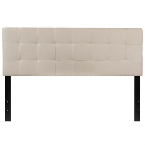 Queen size Beige Taupe Fabric Upholstered Panel Headboard