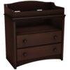 Baby Furniture 2 Drawer Diaper Changing Table in Espresso