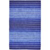 8′ x 11′ Striped Hand-Tufted Wool/Cotton Blue Area Rug