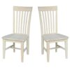 Set of 2 – Mission Style Unfinished Wood Dining Chair with High Back