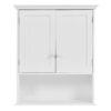 White Wall Mount Bathroom Cabinet with Storage Shelf