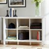 Adjustable Shelf 6-Cube Bookcase Storage Unit Sideboard in White