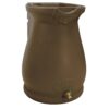 Brown Oak 65 Gallon Plastic Urn Rain Barrel with Planter Top