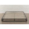 Queen size 6-inch Low Profile Metal Platform Bed Frame with Wooden Slats