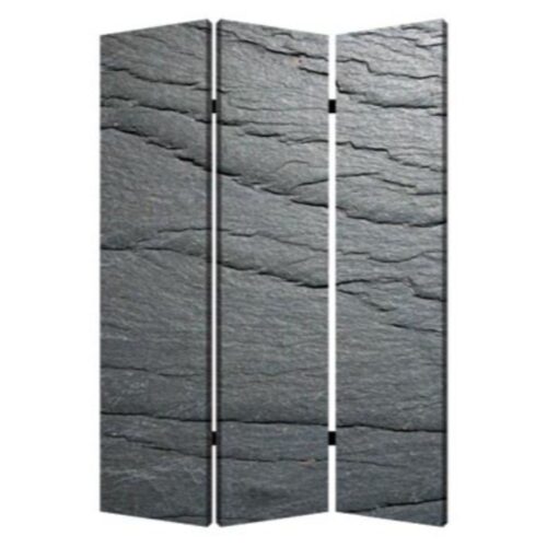 1″ X 48″ X 72″ Multi Color Wood Canvas Black Slate  Screen