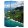 1 X 48 X 72 Multi Color Wood Canvas Palm Tripical  Screen