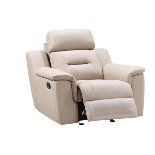 41″ Beige Fascinating Leather Reclining Chair