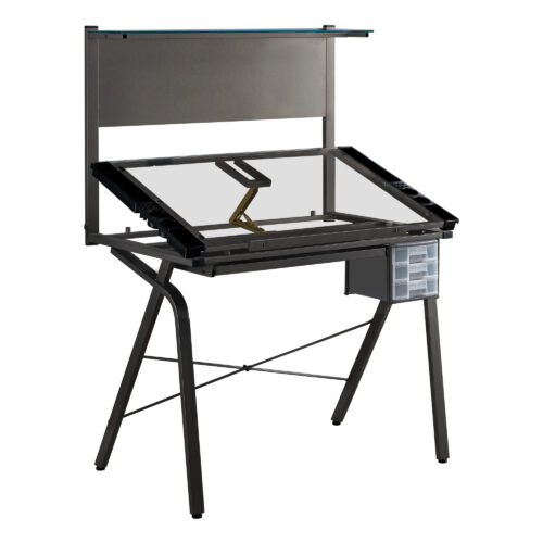 26″ Adjustable Grey Rectangular Drafting Table