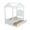 Twin White Canopy Bed