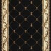 7′ X 10′  Polypropylene Black Area Rug