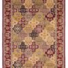 10’X13′ Red Machine Woven Traditional Quatrefoil Indoor Area Rug