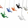 6″ X 3″ X 3″ Resin Multicolor 9 Pack Climbing Man