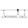 59 X 28 X 16 Clear Glass Coffee Table