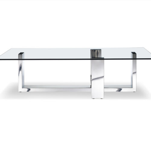 59 X 28 X 16 Clear Glass Coffee Table