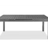 71 X 43 X 30 Gray Aluminum Extendable Dining Table