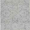 8’X11′ Grey Hand Tufted Space Dyed Ogee Indoor Area Rug