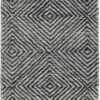 108 X 156 Grey Or  Black Wool Rug