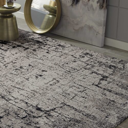 96 X 96 Ivory Or Grey Polyester Rug