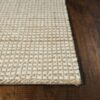 7’X10′ Ivory Hand Woven Wool And Jute Indoor Area Rug