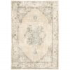 9’X12′ Beige And Ivory Center Jewel Area Rug