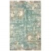 10′ X 14′ Blue And Gray Abstract Pattern Indoor Area Rug