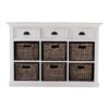 Modern Farmhouse Buffet Server With Basket Set