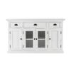 White Accent Cabinet With Glass Doors